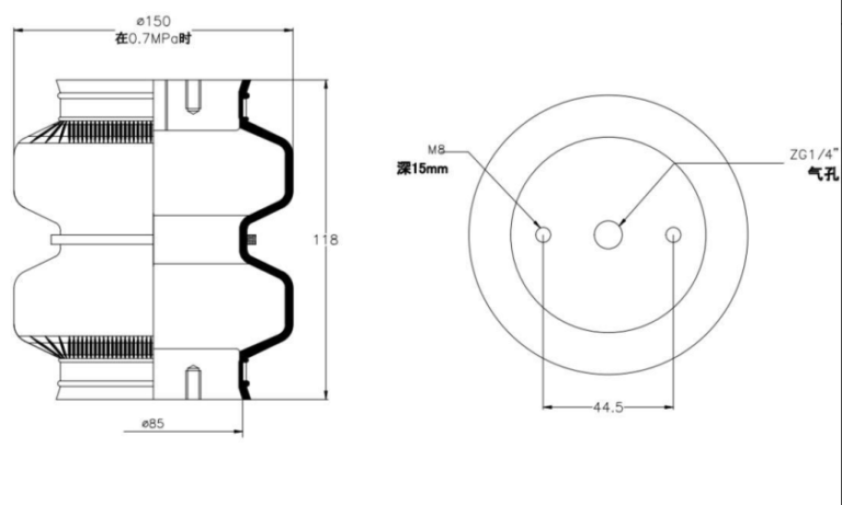 KL Series Locking Air Spring - airspringo.com:Air Spring Replacement ...