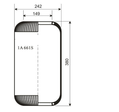 1A 661S AV Series Trailer Air Spring
