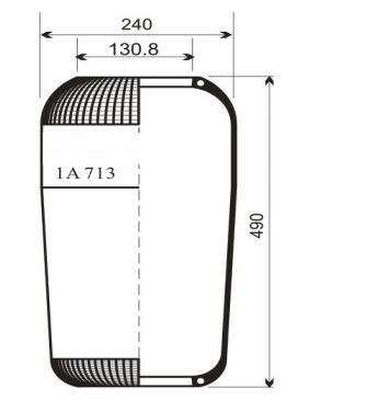 1A 713AV Series Trailer Air Spring