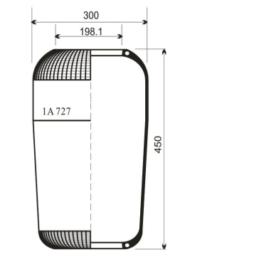1A 727AV Series Trailer Air Spring