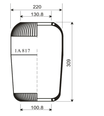 1A817AV Series Trailer Air Spring