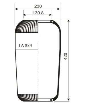 1A884AV Series Trailer Air Spring