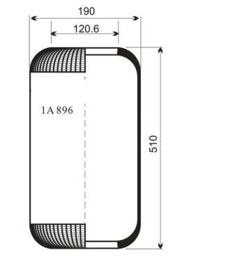 1A896AV Series Trailer Air Spring