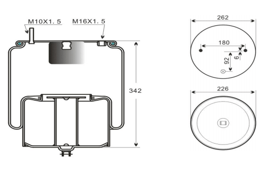 1V5829 AV Series Trailer Air Spring