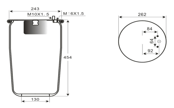 1V6027S AV Series Trailer Air Spring