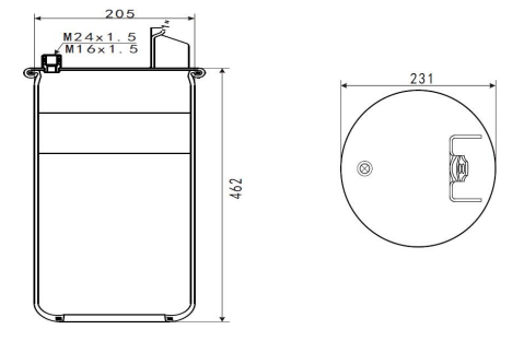 1V6030SA AV Series Trailer Air Spring