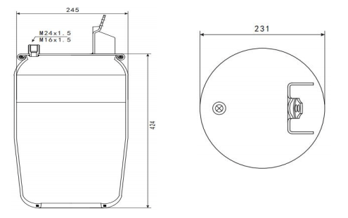 1V6035SA AV Series Trailer Air Spring