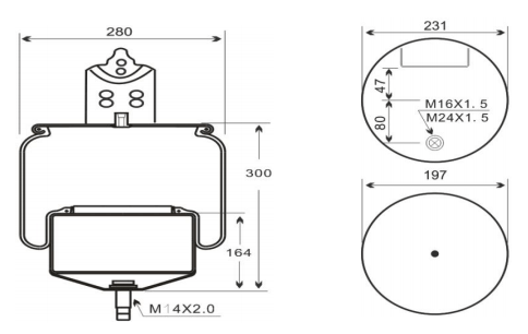 1V6036 AV Series Trailer Air Spring