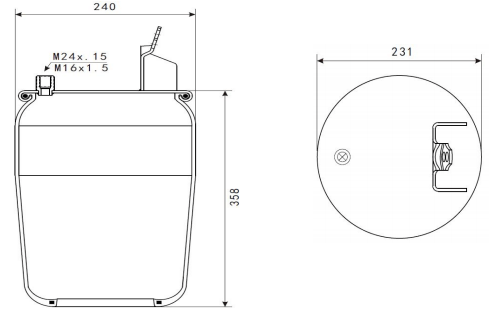 1V6036SA AV Series Trailer Air Spring