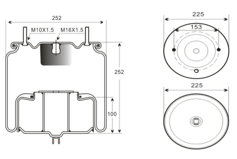 1V4925 AV Series Trailer Air Spring