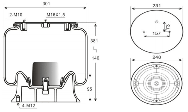 1V9053 Air Spring Replacement for Firestone W01-358-9053